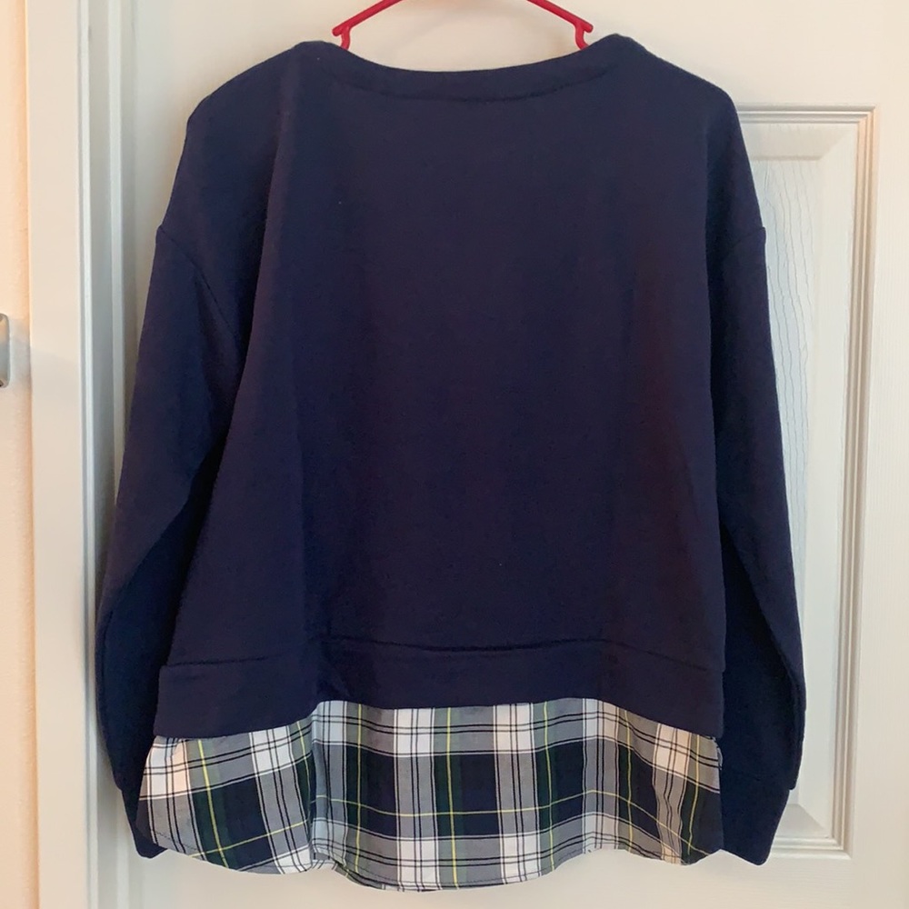 IZOD Women's Long Sleeve Tie-Front Sweatshirt - Picture 9 of 9